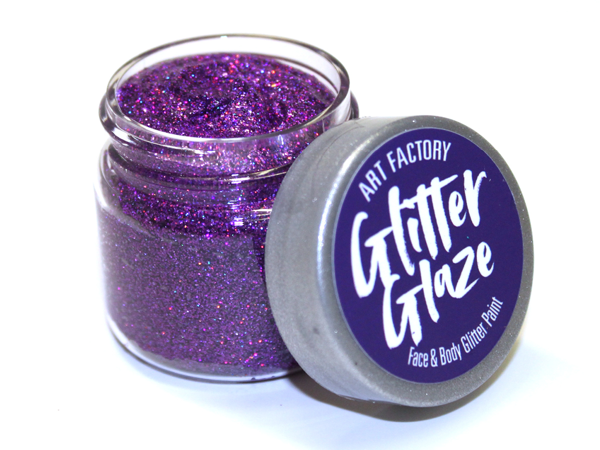 Art Factory Glitter Glaze 1oz approx 29ml Purple