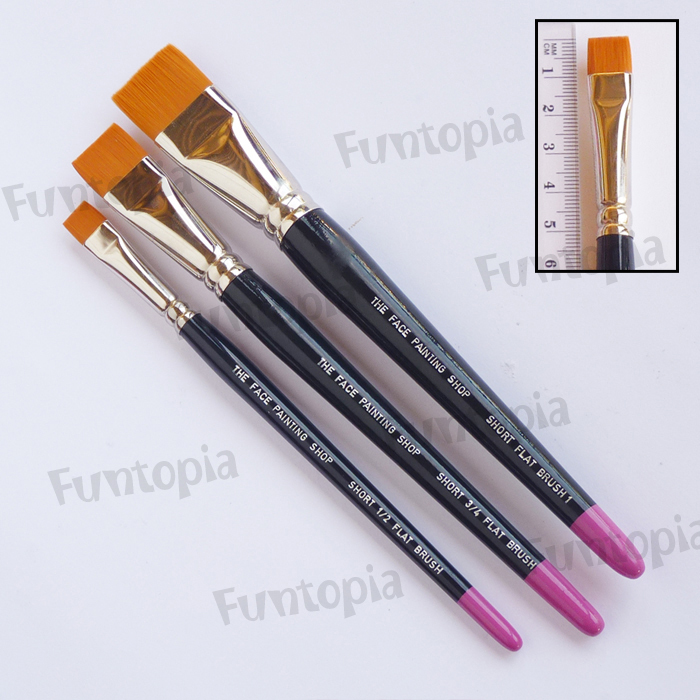 The Face Painting Shop Short Bristled Flat Brush 1/2”