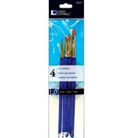 Loew Cornell All Media 4 pack Brush Set - 4 x Flat Brush  - 1022201