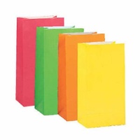 59016 10 pack Neon Assorted Paper Bags