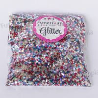 Amerikan Body Art Chunky Glitter 2oz (approx 57g) - Red, White and Blue Chunky Blend
