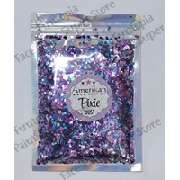 Amerikan Body Art Chunky Glitter Blend - Dry Pixie Dust - Fifi Royale - Purple, Magenta, Silver, Blue  - 1oz (approx 28g)