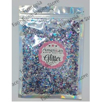 Amerikan Body Art Chunky Glitter Blend - Galaxy - Purple, Blue, Silver - 1oz (approx 28g)