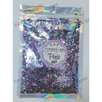Amerikan Body Art Chunky Glitter Blend - Dry Pixie Dust - Mardi Gras, Purple, Magenta, Aqua, Gold, and S:ilver - 1oz (approx 28g)