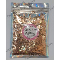 Amerikan Body Art Chunky Glitter Blend - Pirate's Booty - Holographic Rich Gold - 1oz (approx 28g)