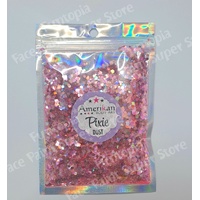 Amerikan Body Art Chunky Glitter Blend - Dry Pixie Dust - Pretty in Pink - Holographic Pink - 1oz (approx 28g)