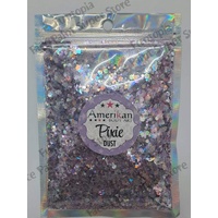 Amerikan Body Art Chunky Glitter Blend - Dry Pixie Dust - Purple Rain - Lavender, Amethyst, Silver - 1oz (approx 28g)