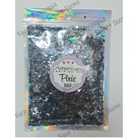 Amerikan Body Art Chunky Glitter Blend - Dry Pixie Dust - Rockstar , Gunmetal, Jet Black, and Silver - 1oz (approx 28g)