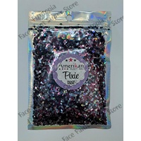 Amerikan Body Art Chunky Glitter Blend - Dry Pixie Dust - Underworld Plum, Black, Silver - 1oz (approx 28g)