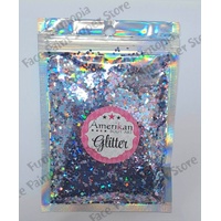 Amerikan Body Art Chunky Glitter Blend - Unicorn Tears - Lilac, Blue, Silver - 1oz (approx 28g)