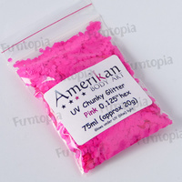 Amerikan Body Art UV Reactive Chunky Glitter 0.125 hex - 75ml Pink