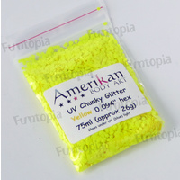Amerikan Body Art UV Reactive Chunky Glitter 0.094 hex - 75ml Yellow