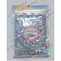 Amerikan Body Art Chunky Glitter Blend - Venus - Iridescent silver, purple, and blue - 1oz (approx 28g)