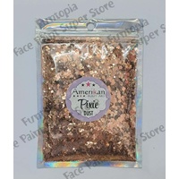 Amerikan Body Art Chunky Glitter Blend - Dry Pixie Dust - Walk like an Egyptian  - Copper tones - 1oz (approx 28g)