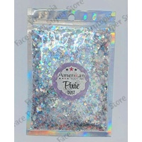 Amerikan Body Art Chunky Glitter Blend - Dry Pixie Dust - Winter Wonderland - pastel pink, blue, silver - 1oz (approx 28g)