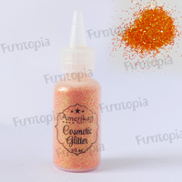 Amerikan Body Art Cosmetic Glitter - Electric Orange, Neon UV Glow - 15ml Puffer Bottle (approx 12g)