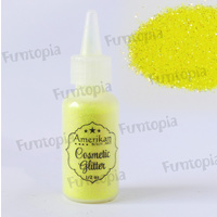 Amerikan Body Art Cosmetic Glitter - Electric Yellow, Neon UV Glow - 15ml Puffer Bottle (approx 12g)
