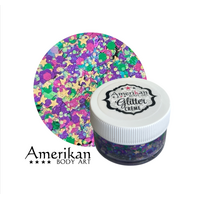Amerikan Body Art Chunky Glitter Creme Cream Blend - Mardi Gras - 15g