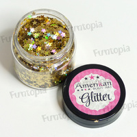 Amerikan Body Art Glitter 30ml - Holo Gold Stars