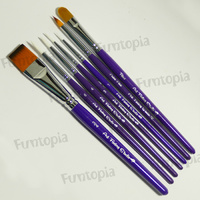 Art Factory Professional Studio Brush Set - 7 brushes - Round x 4,  Flat 3/4 inch , Filbert, Petal flower Brush