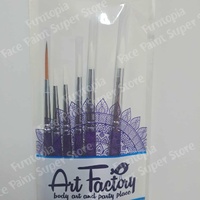 Art Factory Professional Studio Brush Set - Lines & Swirls 6 pack - Script Liner, Rounds