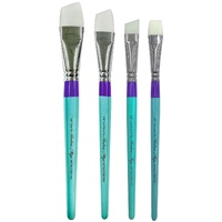 Lush Brush Set Collection by Andrea Moje - 4 pack -  Angles, Flat