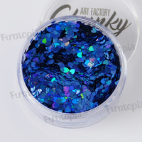 Art Factory Chunky Glitter 50ml - Blue Hearts