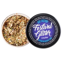 Art Factory Festival Glitter Gel 50ml Jar- Gold Digger