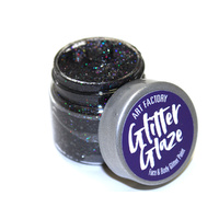 Art Factory Glitter Glaze - 1oz approx 29ml - Black