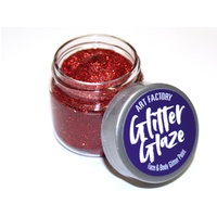 Art Factory Glitter Glaze - 1oz approx 29ml - Red