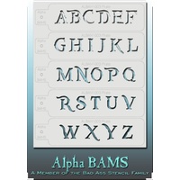 Alpha BAM Large Stencil - 003 - Pirate Alphabet