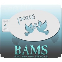 BAM Bad Ass Mini Stencil - H01 - Peace