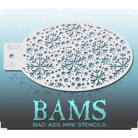 BAM Bad Ass Mini Stencil - H11 - Snowflake and Stars