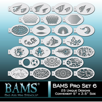 Bam Professional Set of 25 stencils -BAMPRO6 - #6