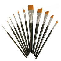 Bananagum Perfect Brush Set by Mai Park - 11 pack - Rounds, Flats, Angles, Filbert, Petal