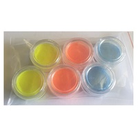 Global Cosmetic Glitter - 6 x 4g Neon Orange, Blue Yellow UV Glow
