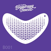 Art Factory Reusable Boomerang Stencil - 001 - Heart Halftone Gradient