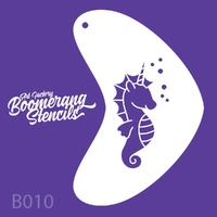 Art Factory Boomerang Reusable Mylar Stencil - 010 - Seahorse