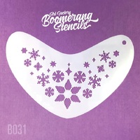 Art Factory Boomerang Stencil - 031 - Whimsy Snowflake