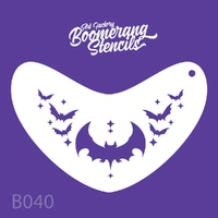 Art Factory Boomerang Reusable Mylar Stencil - 040 - Bat Crown