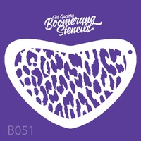 Art Factory Boomerang Reusable Mylar Stencil - 051 - Leopard Print