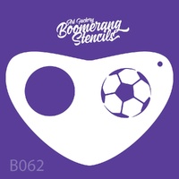 Art Factory Boomerang Reusable Mylar Stencil - 062 - Soccer Ball
