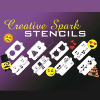 Creative Spark Stencils - Emoji 8 pack