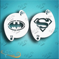 Diva Stencil 003 - Super Hero 2 pack - Bat and Super Guy