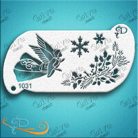 Diva Stencil 1301 - Angel, Snowflake and Pine Forehead Band