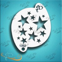 Diva Stencil 1392 - Stars on Circle