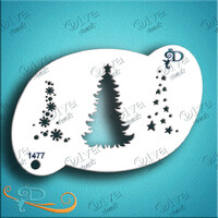 Diva Stencil 1477 - Tree and Ornaments Two Step
