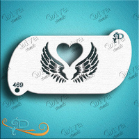 Diva Stencil 469 - Wings with Love