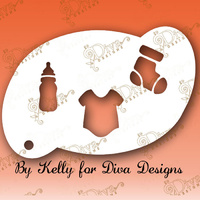 Diva Stencil 487 - Baby Shower 1 by Kelly