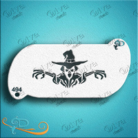 Diva Stencil 494 - Forehead Skeleton Witch Band by Terri
